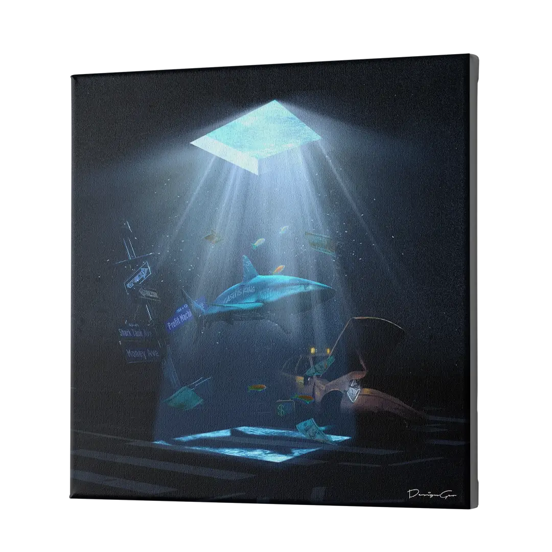 Shark Tank Canvas Wall Art