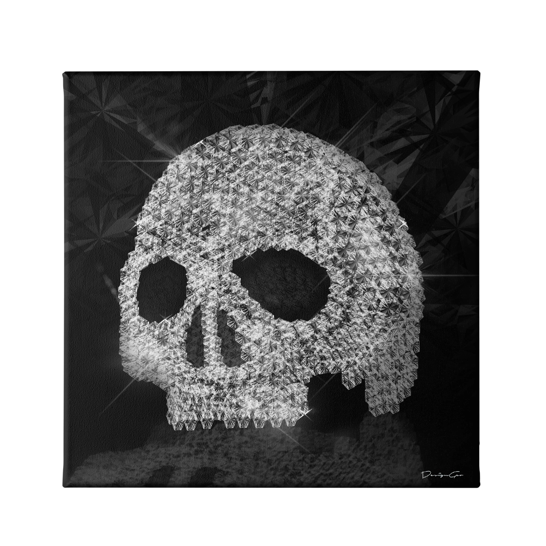 Skull Diamond Canvas Wall Art