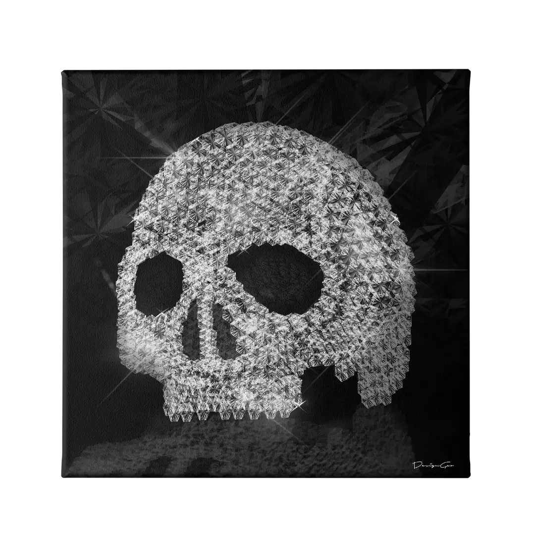 Skull Diamond Canvas Wall Art