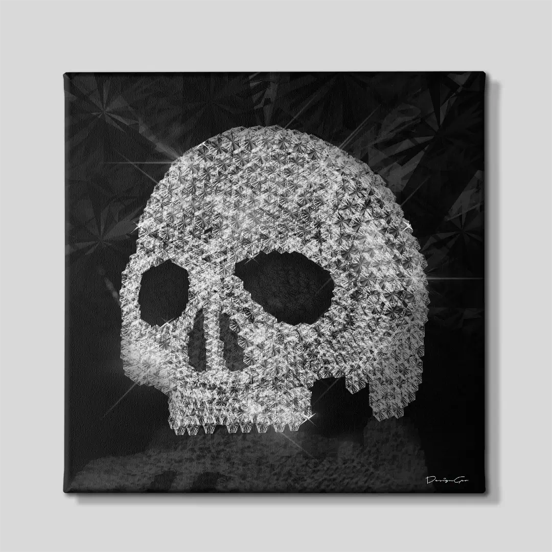 Skull Diamond Canvas Wall Art