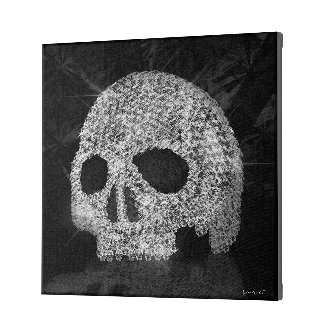 Skull Diamond Canvas Wall Art