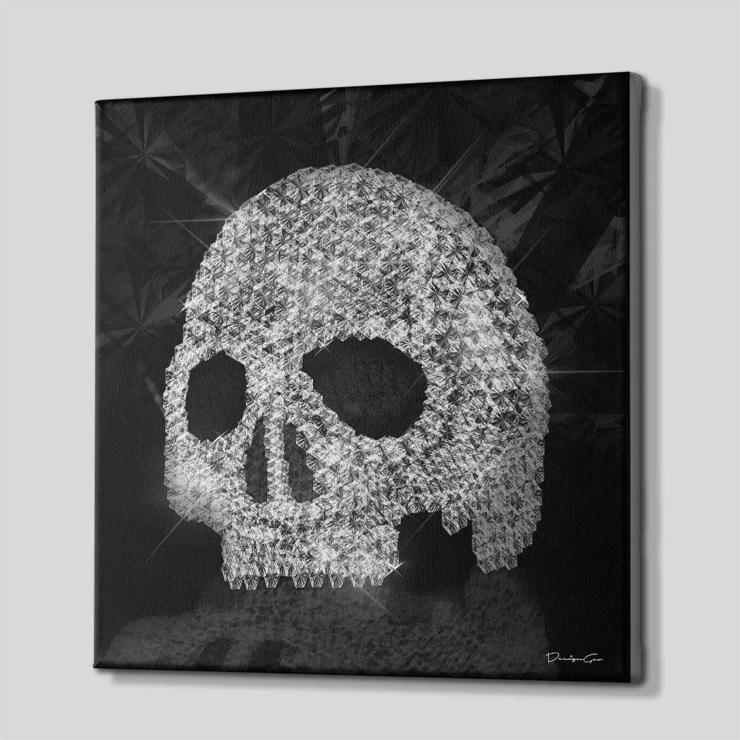 Skull Diamond Canvas Wall Art