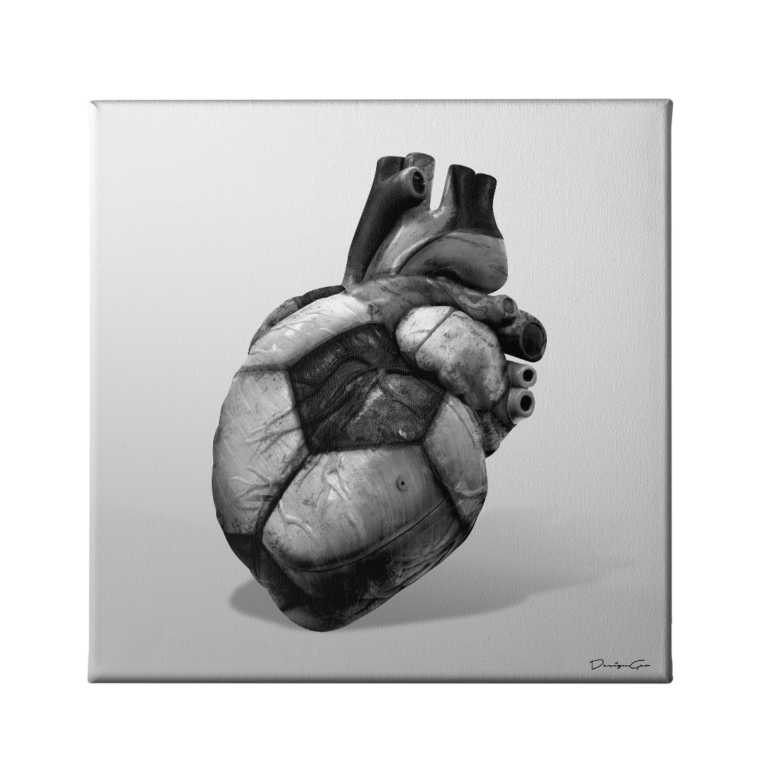 Soccer Heart Canvas Wall Art
