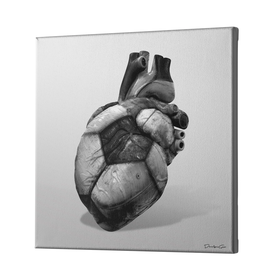 Soccer Heart Canvas Wall Art