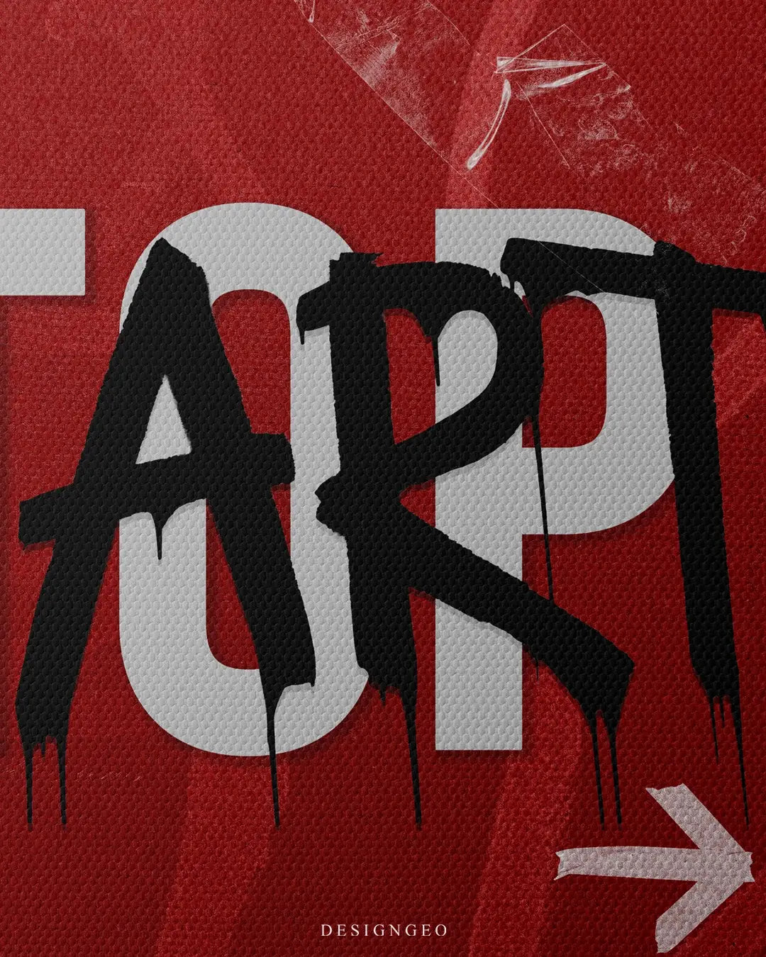 Modern street art illustration on canvas with the bold message "Start" in a stylized urban font, symbolizing initiative and momentum against a solid red backdrop