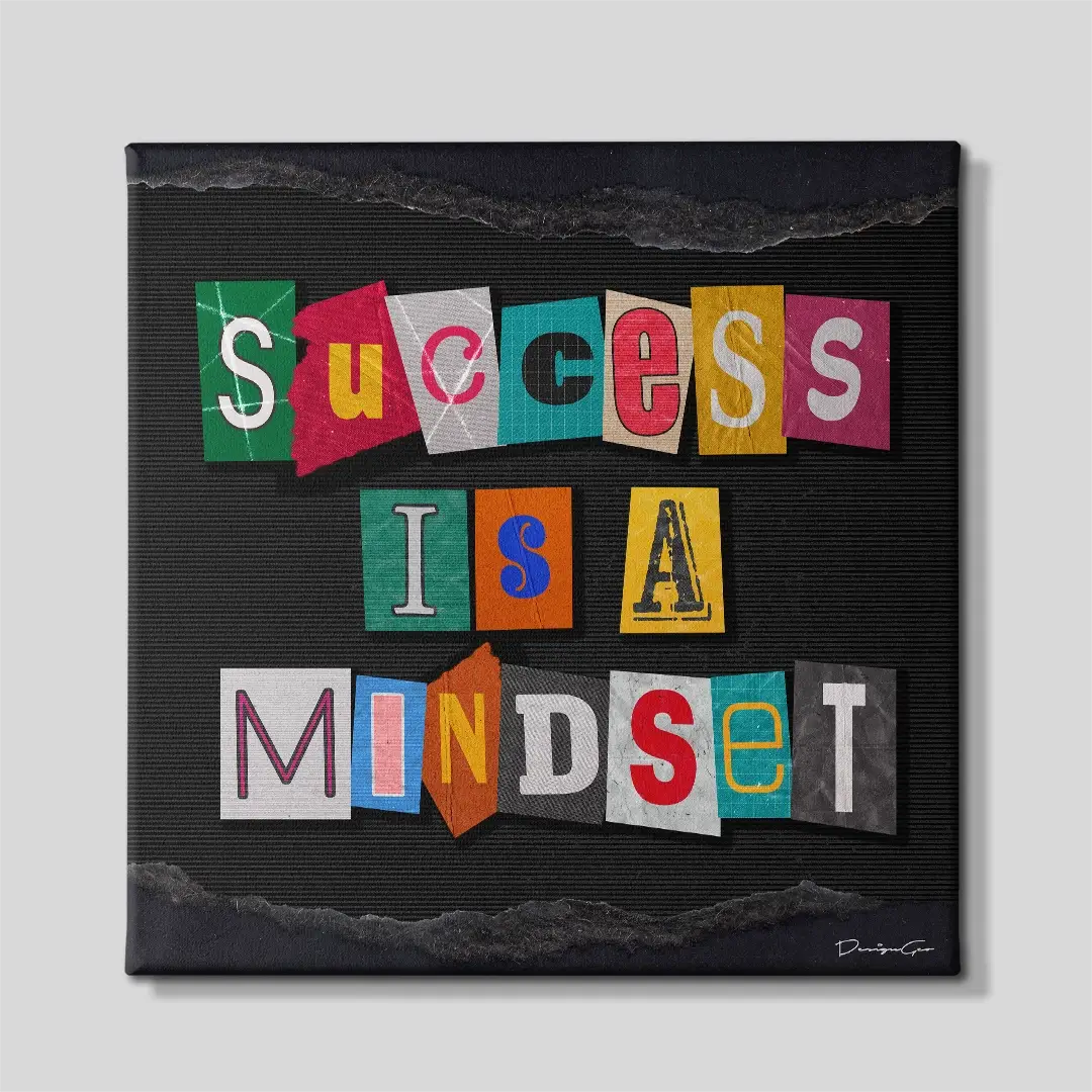 Success is a Mindset Canvas Wall Art