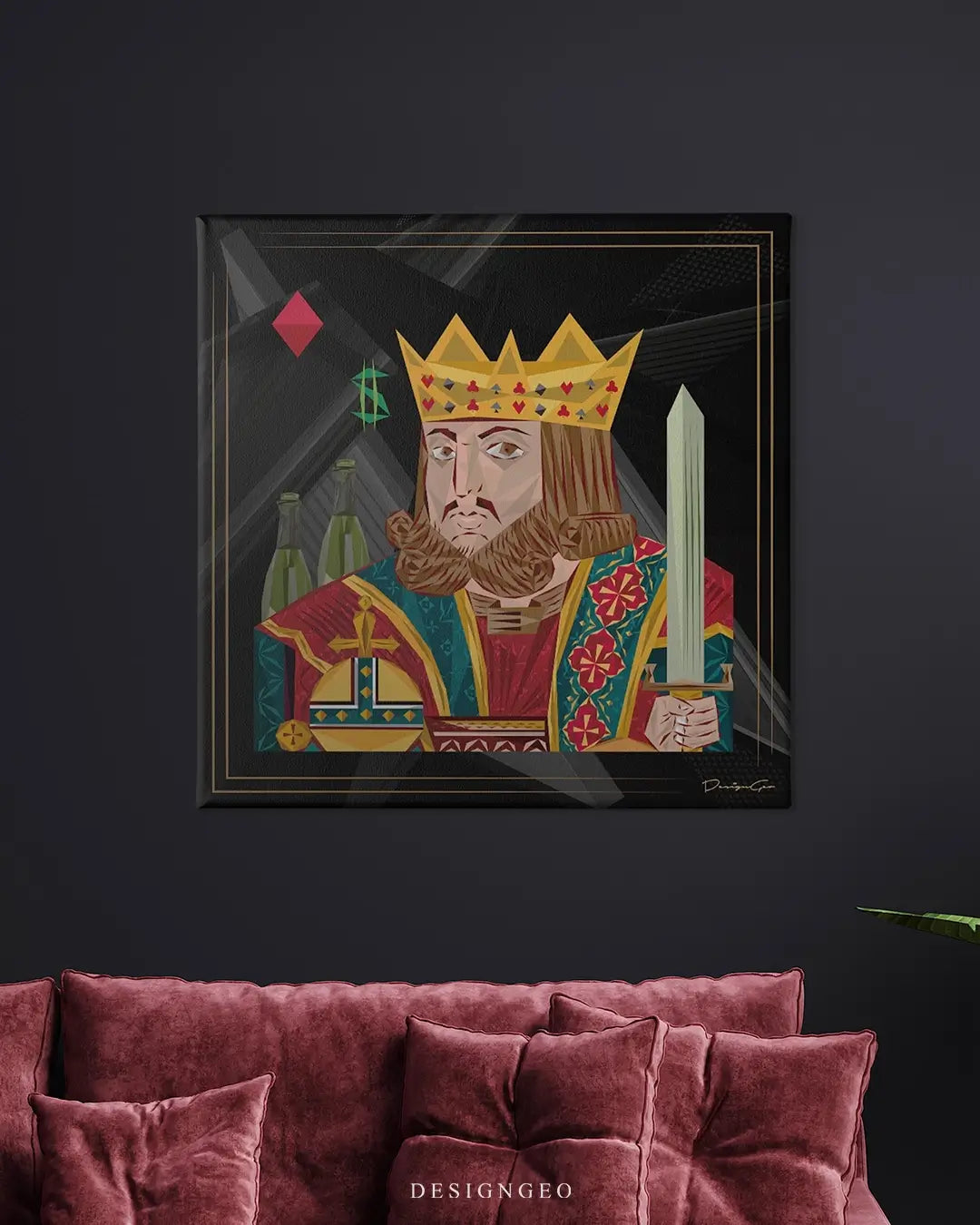 The King Canvas Wall Art