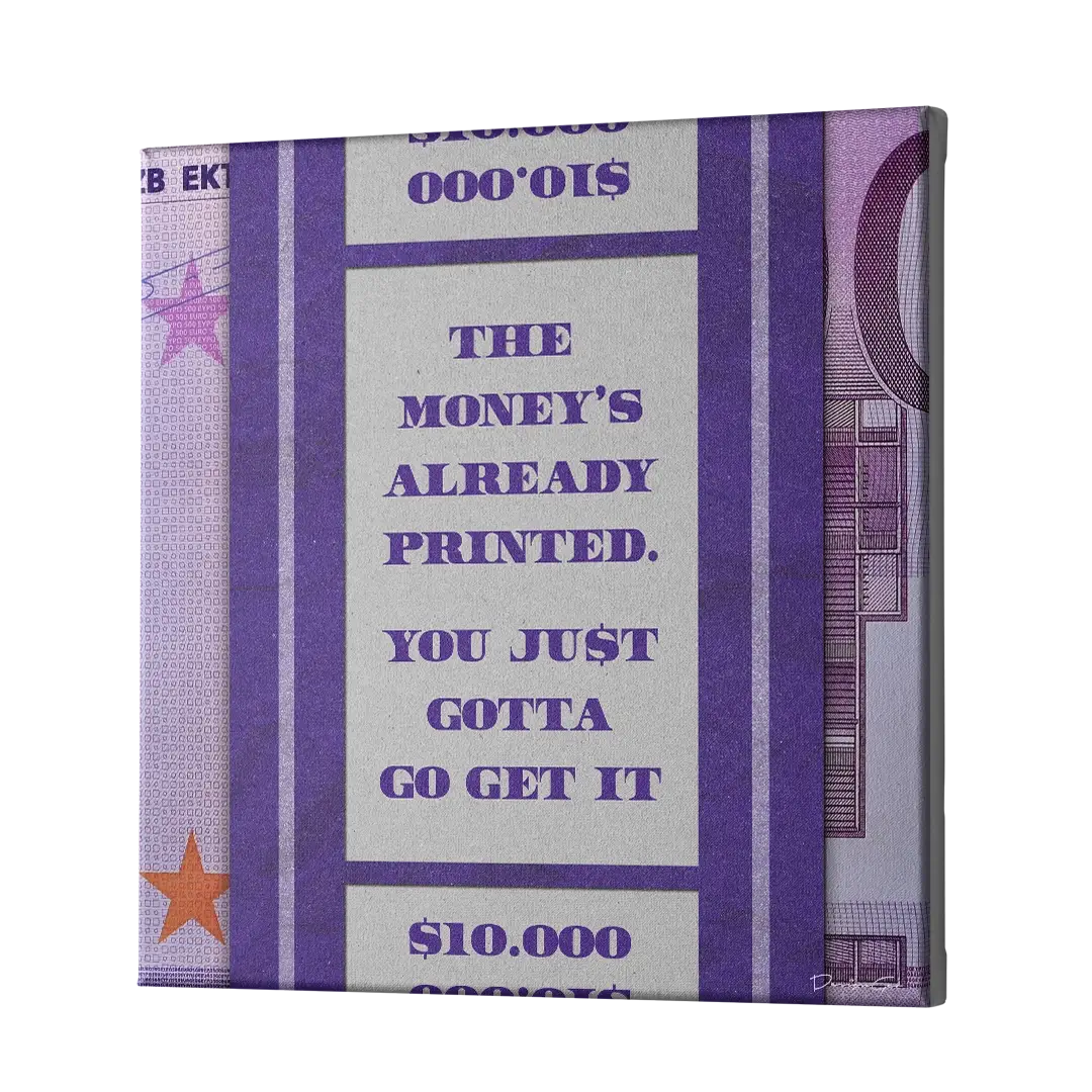 Money is Already Printed EUR Canvas Wall Art