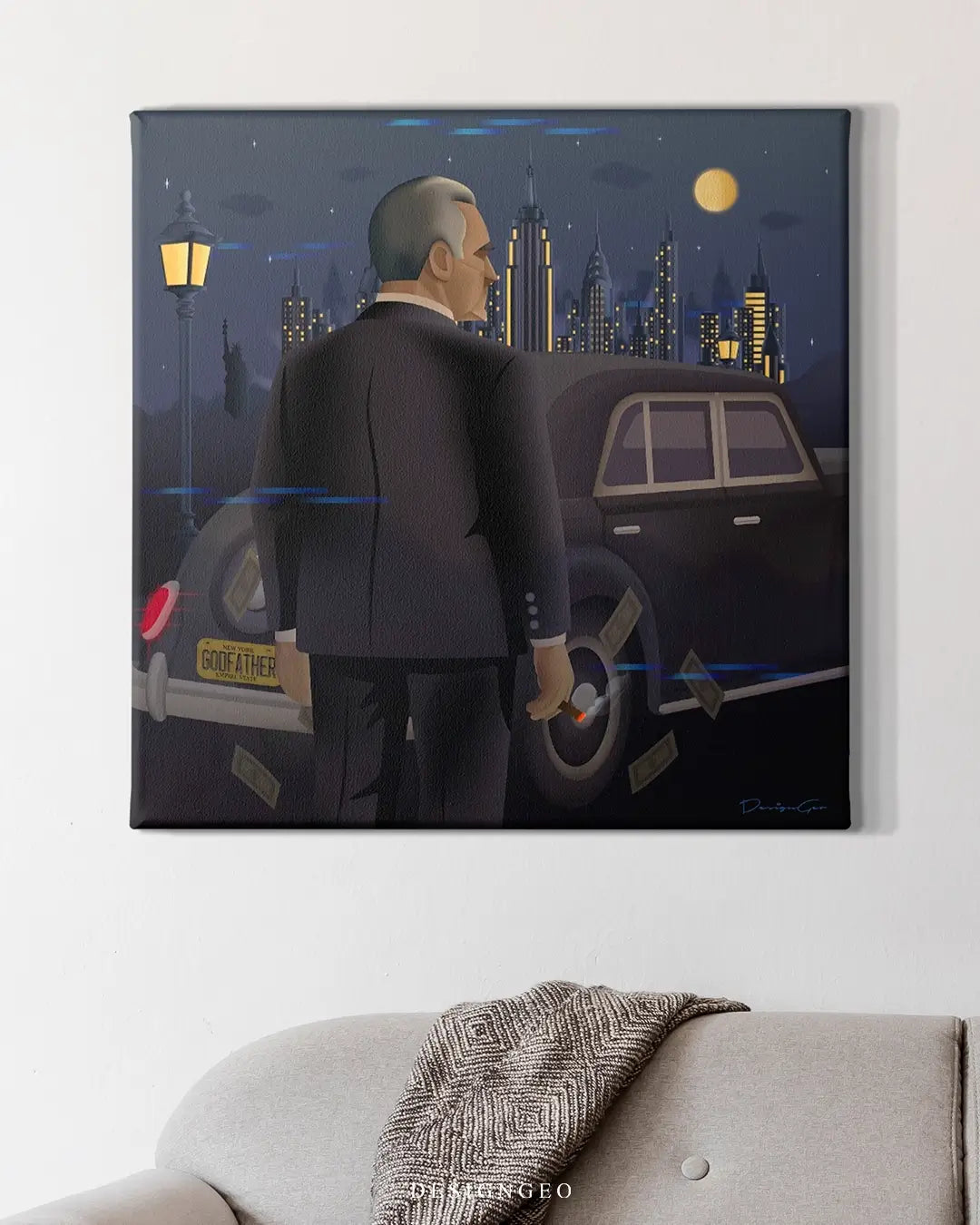 The Shadow Of Power Canvas Wall Art