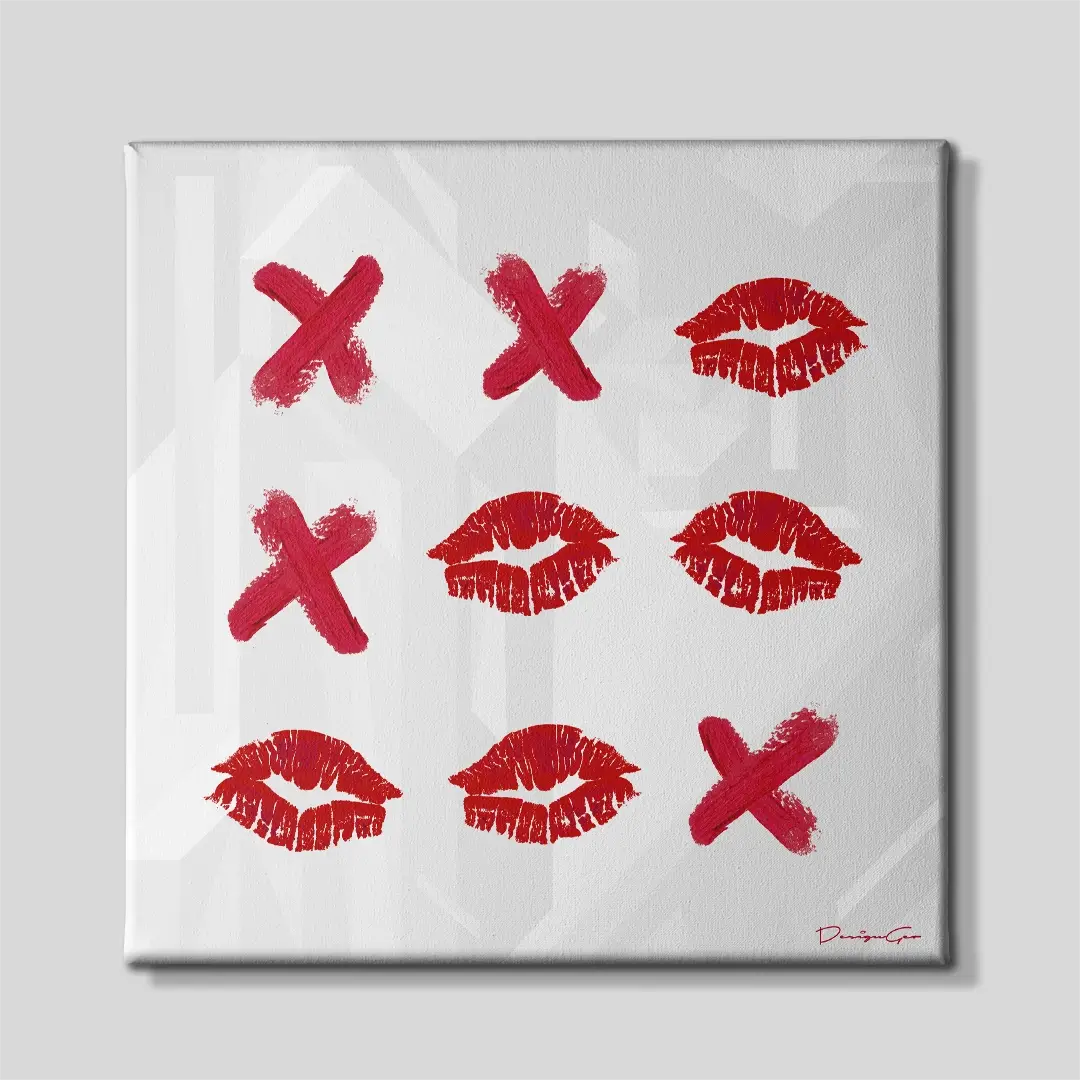 Tic Tac Toe Canvas Wall Art