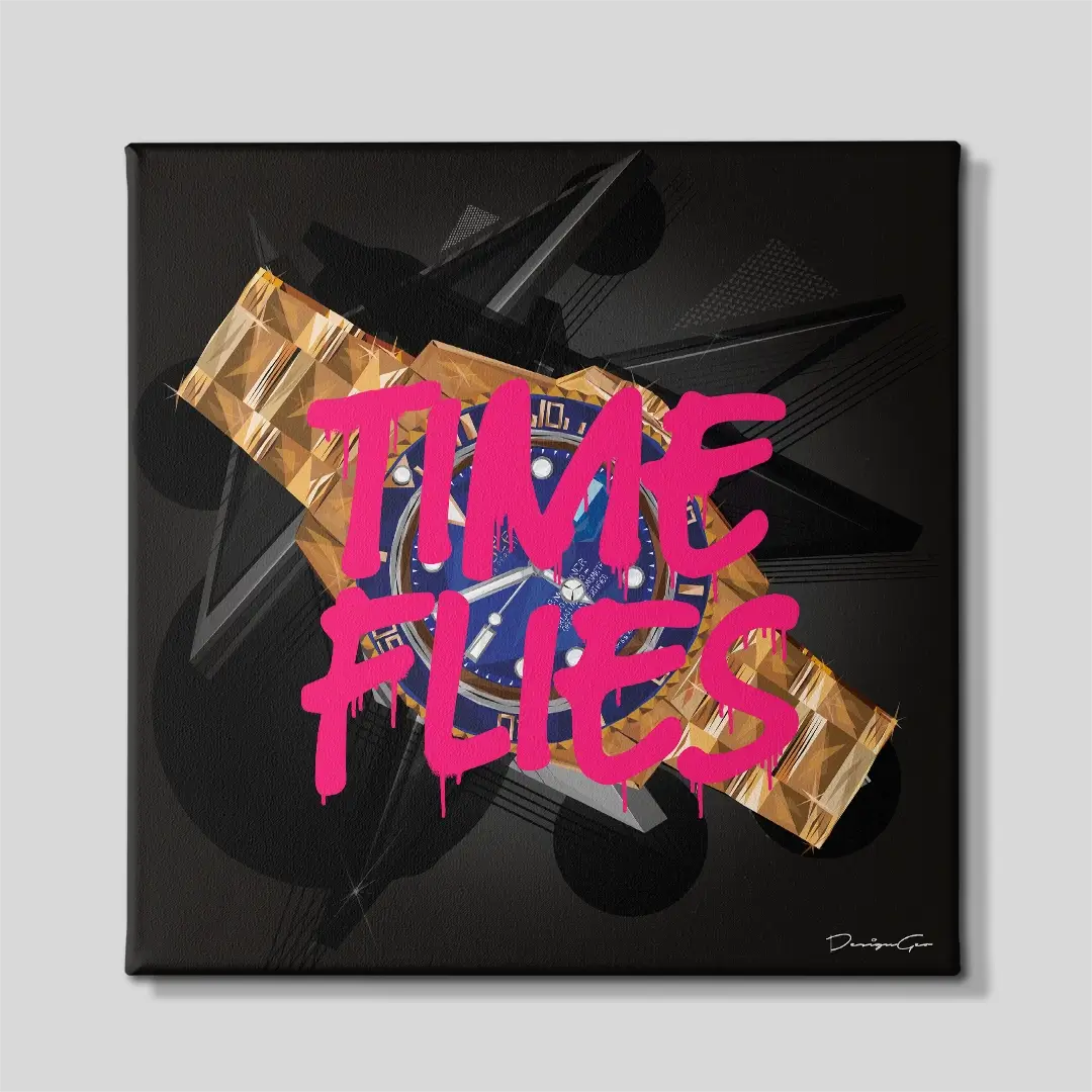 Time Flies Canvas Wall Art