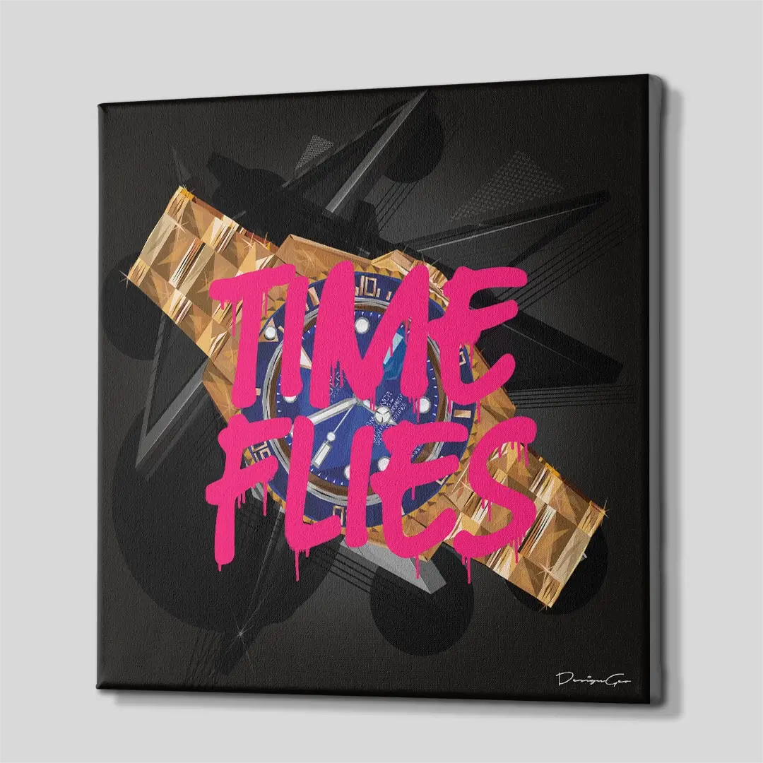 Time Flies Canvas Wall Art