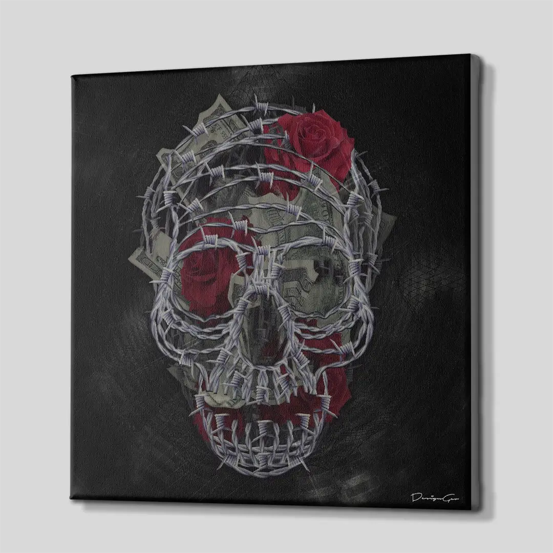 Untouchable Skull Canvas Wall Art