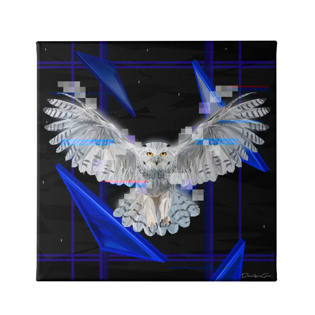 White Owl Canvas Wall Art