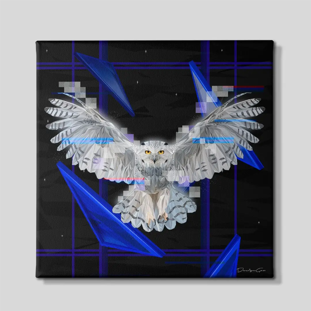 White Owl Canvas Wall Art