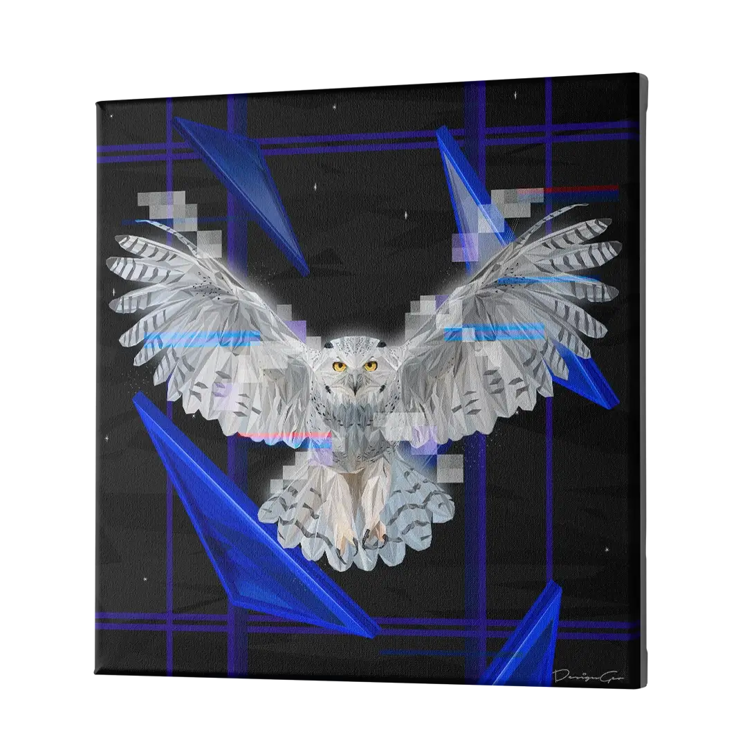 White Owl Canvas Wall Art