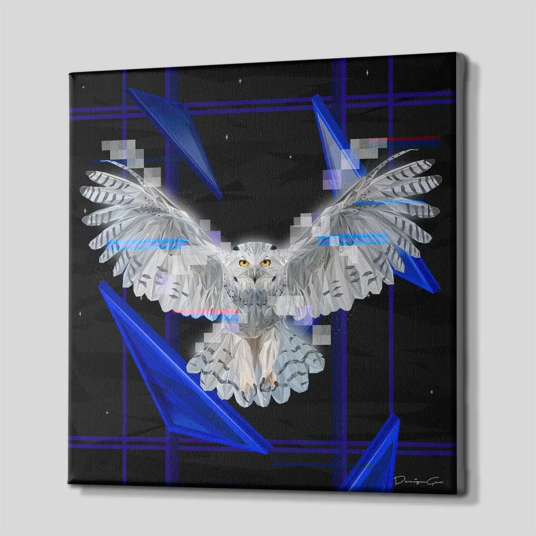 White Owl Canvas Wall Art