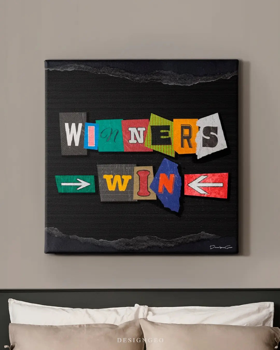Winners Win Canvas Wall Art