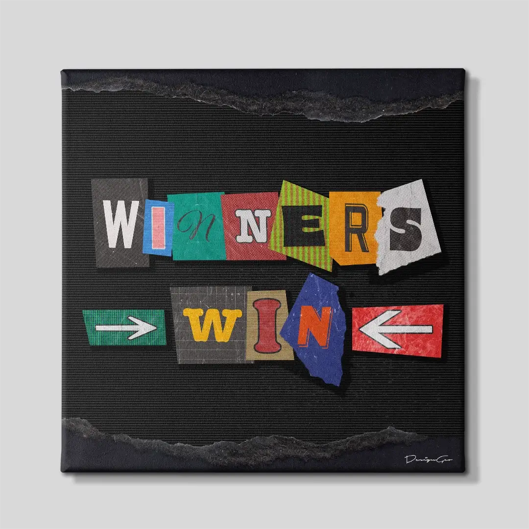 Winners Win Canvas Wall Art