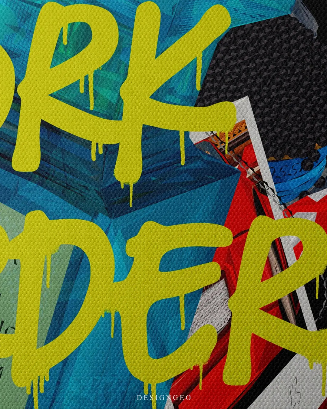 Artistic canvas illustration of the "Work Harder" mantra, symbolizing relentless effort, discipline, and the gritty mindset of successful entrepreneurs