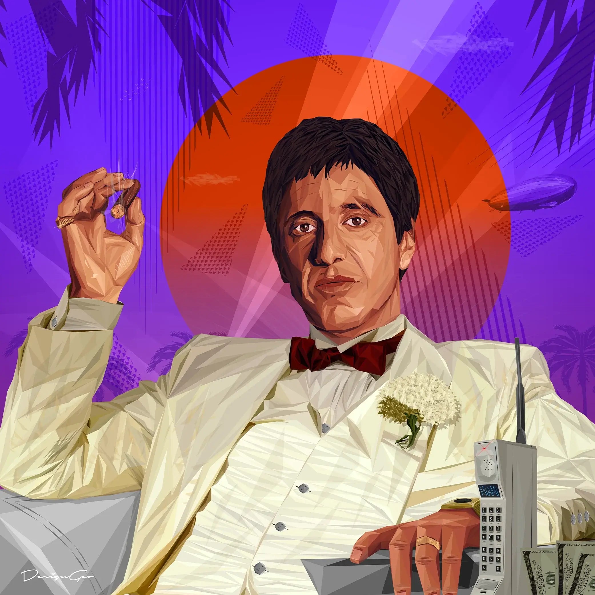 Scarface Portrait, the face of The World is Yours 