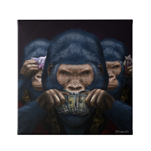3 Wise Apes Canvas Wall Art