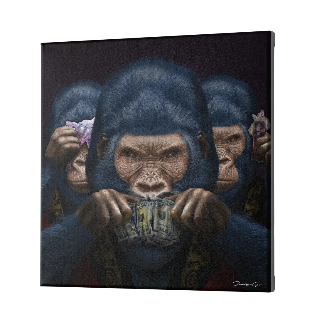 3 Wise Apes Canvas Wall Art – DesignGeo