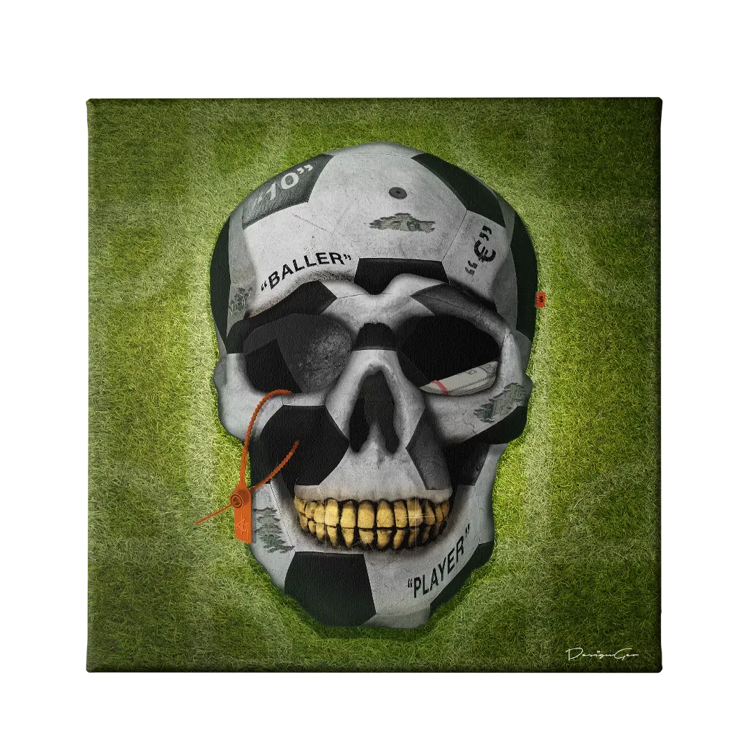 Baller Skull Canvas Wall Art