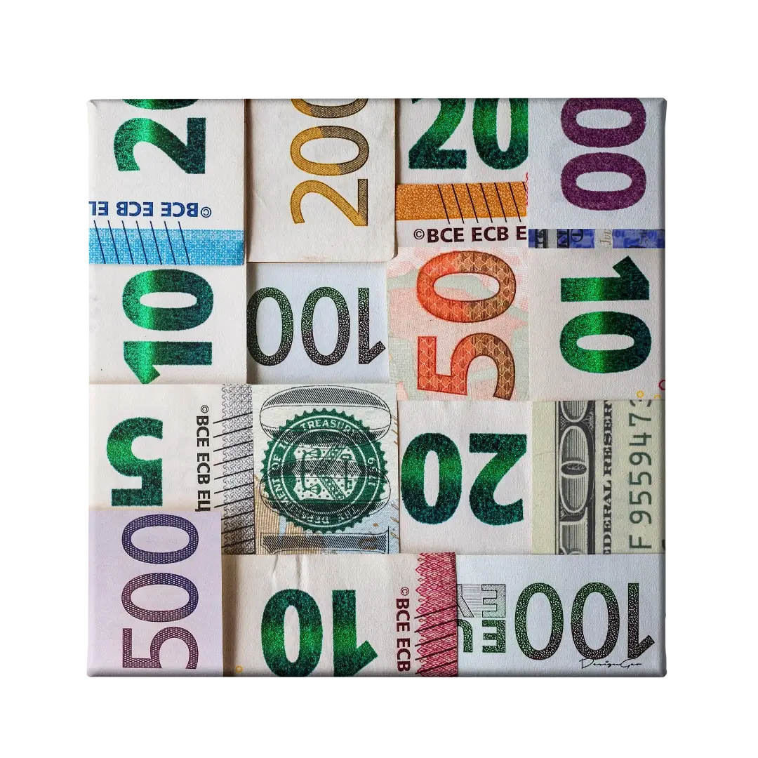 Banknotes Canvas Wall Art