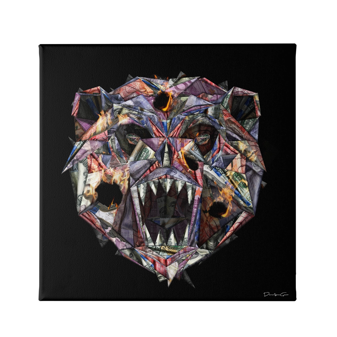 Bearish Fiat Canvas Wall Art