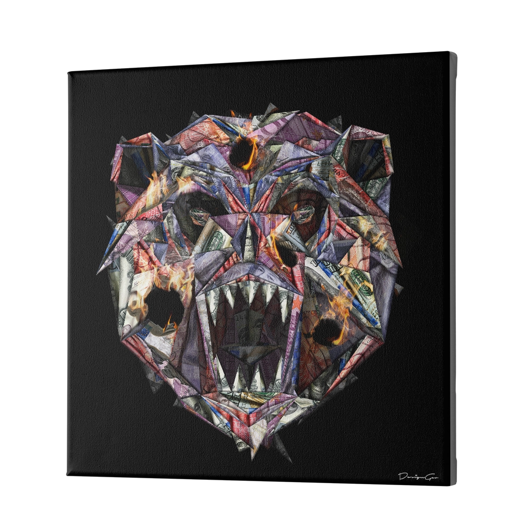Bearish Fiat Canvas Wall Art