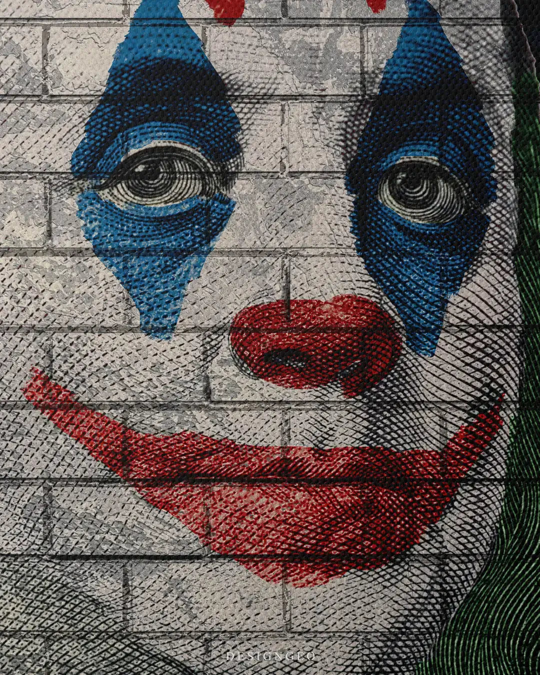 Detailed view of the "Benjamin Franklin Money Pop Art" artwork, showcasing the vibrant neon paint drips and street art textures over the classic 100 dollar bill portrait