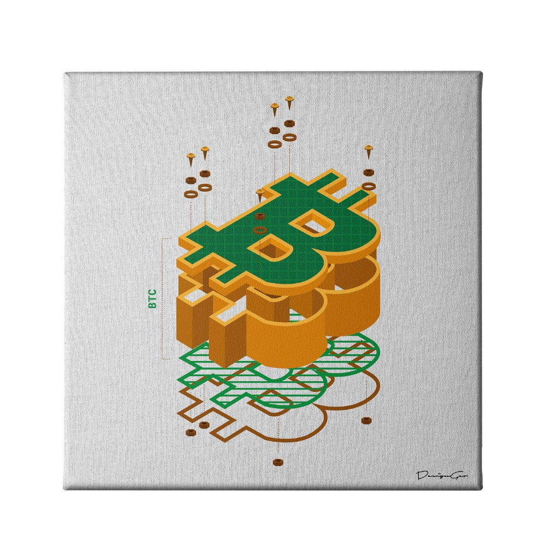 Bitcoin Assembly Canvas Wall Art