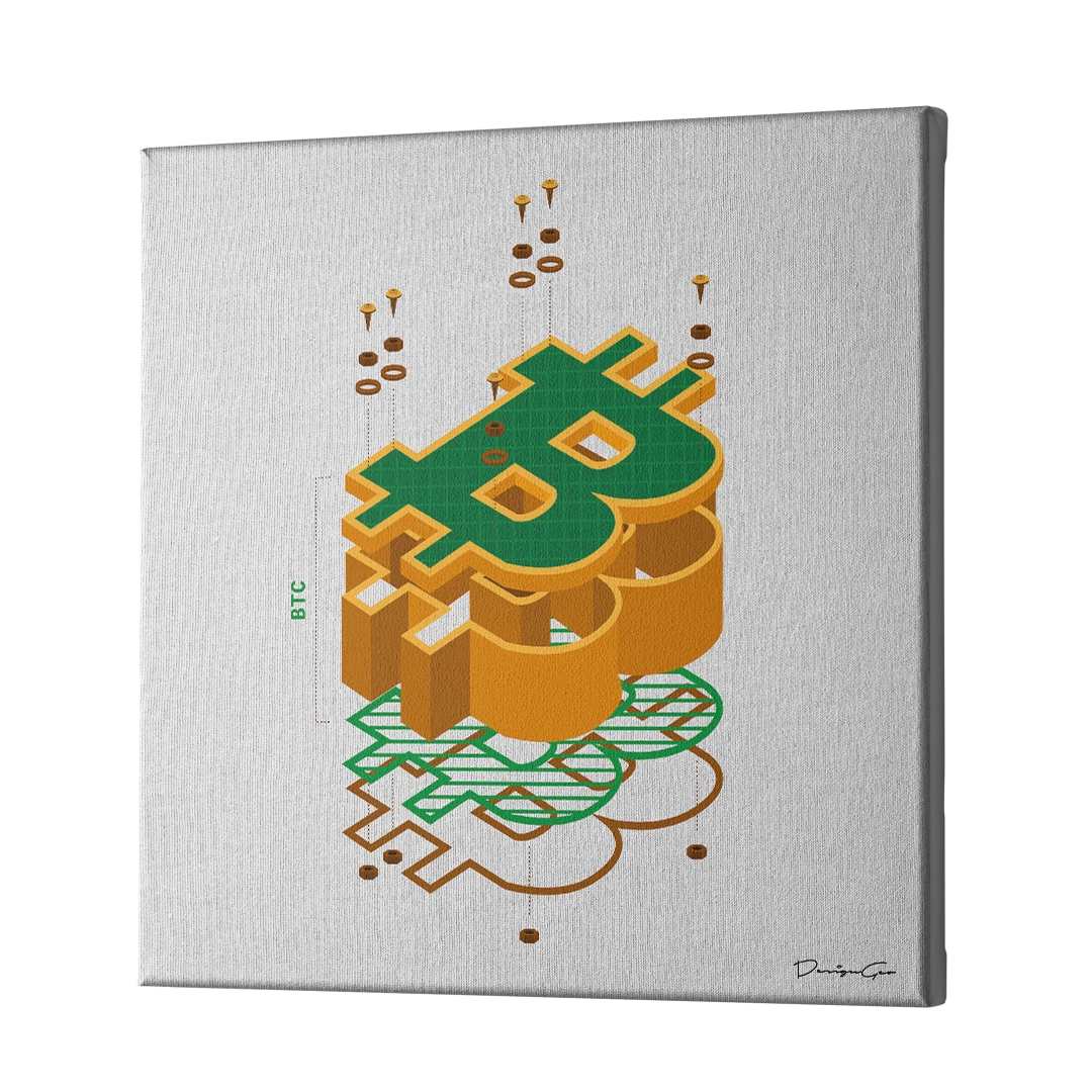 Bitcoin Assembly Canvas Wall Art