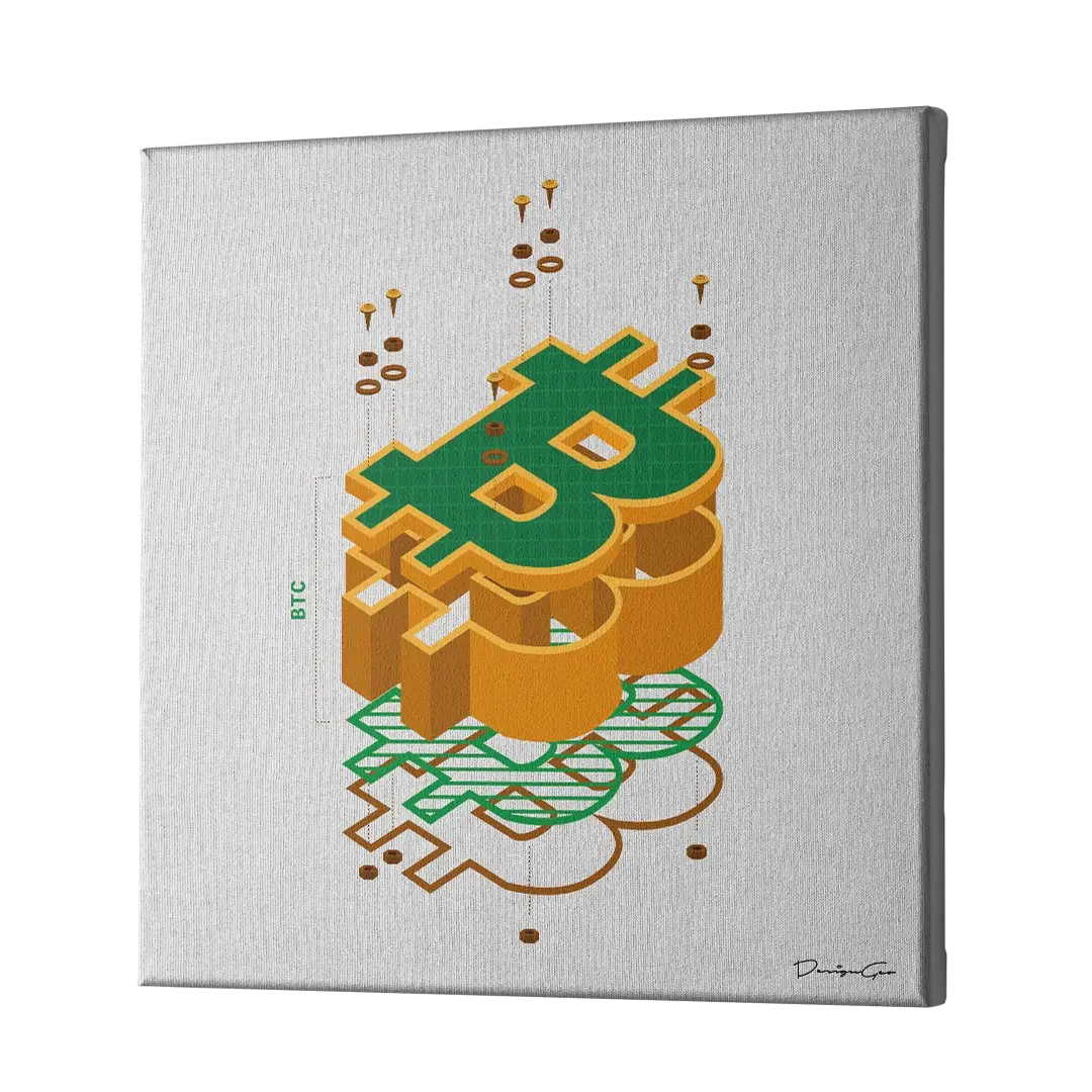 Bitcoin Assembly Canvas Wall Art