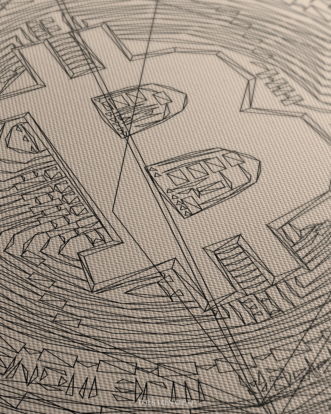 Bitcoin Coin Outline Art