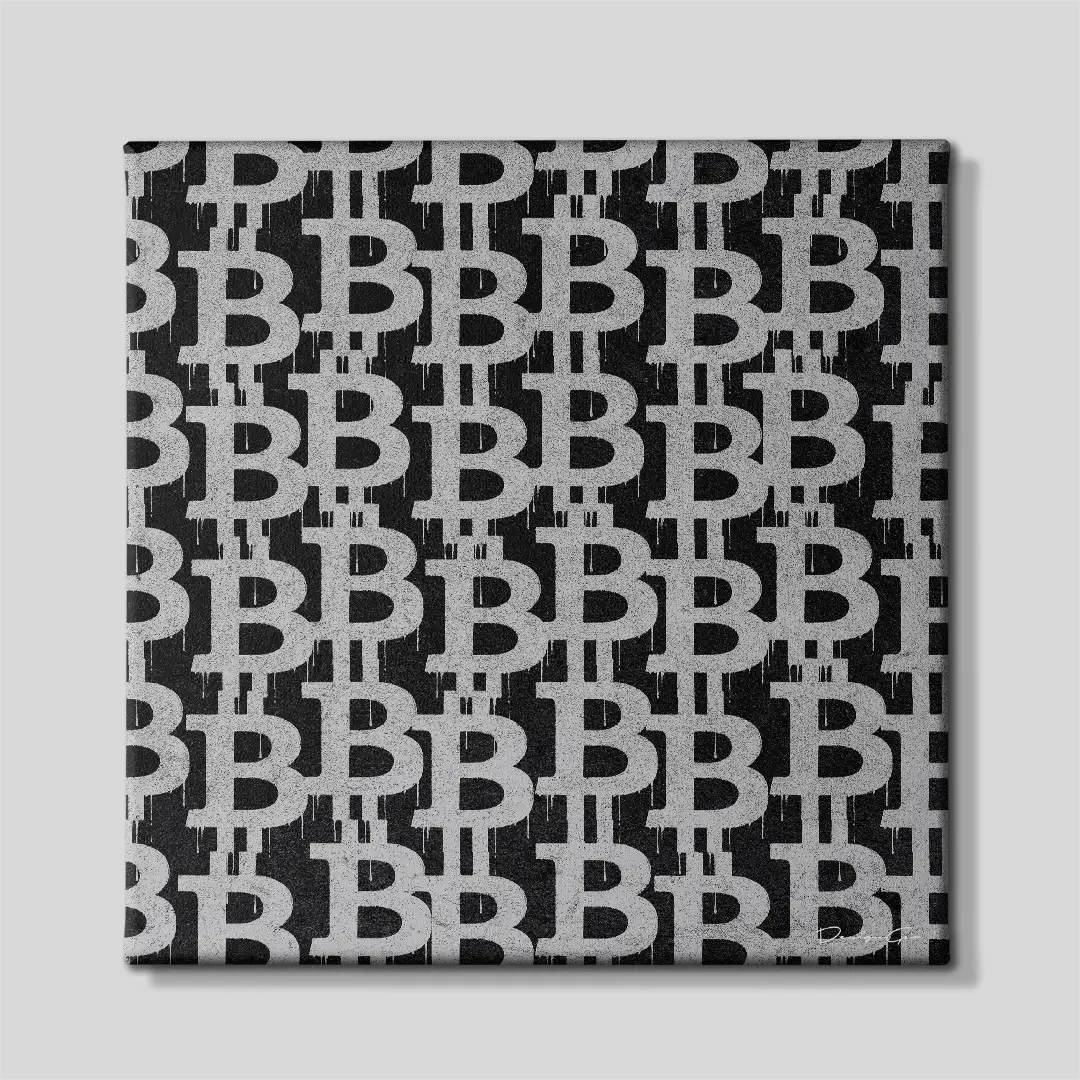 Bitcoin Graffiti Canvas Wall Art