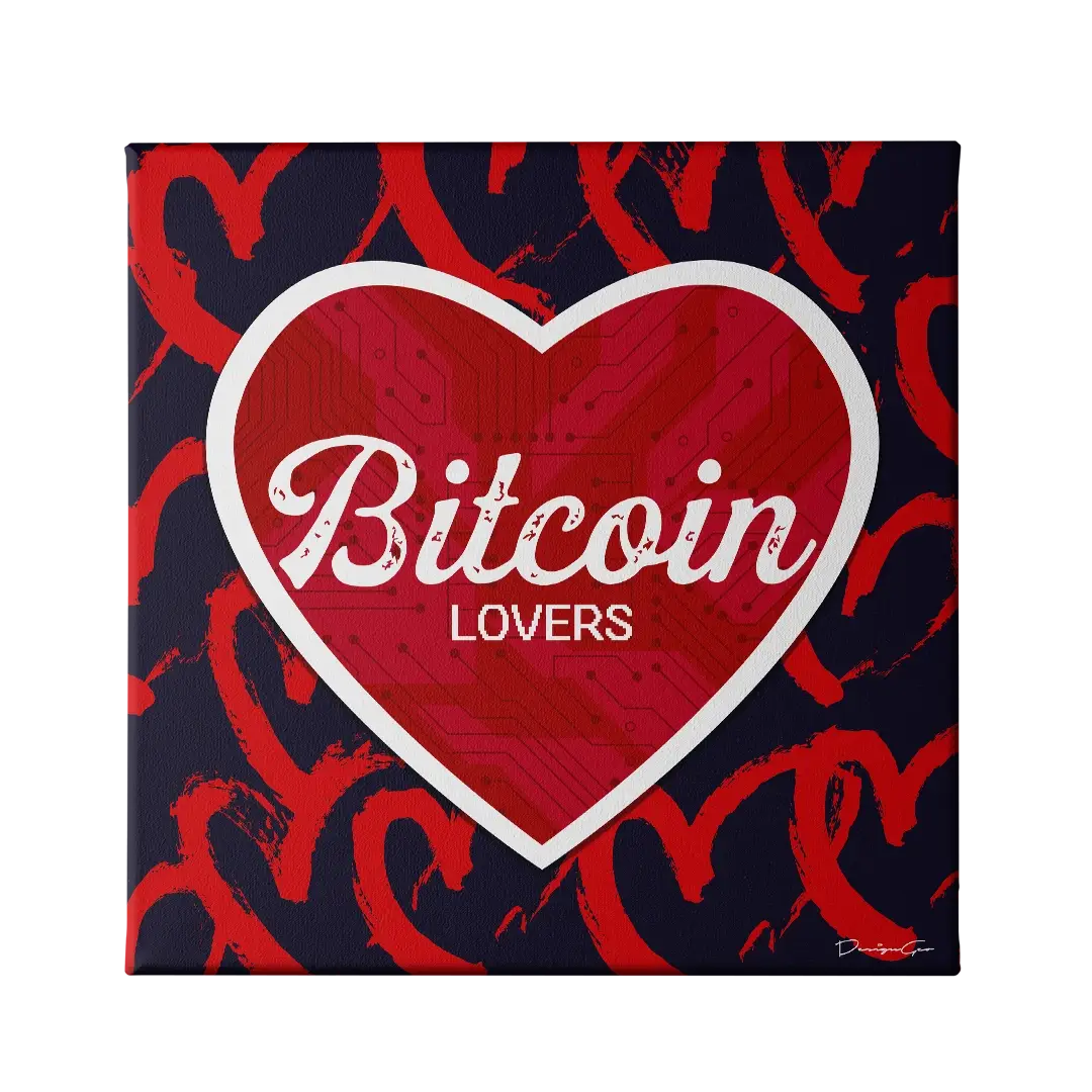 Bitcoin Lovers Canvas Wall Art