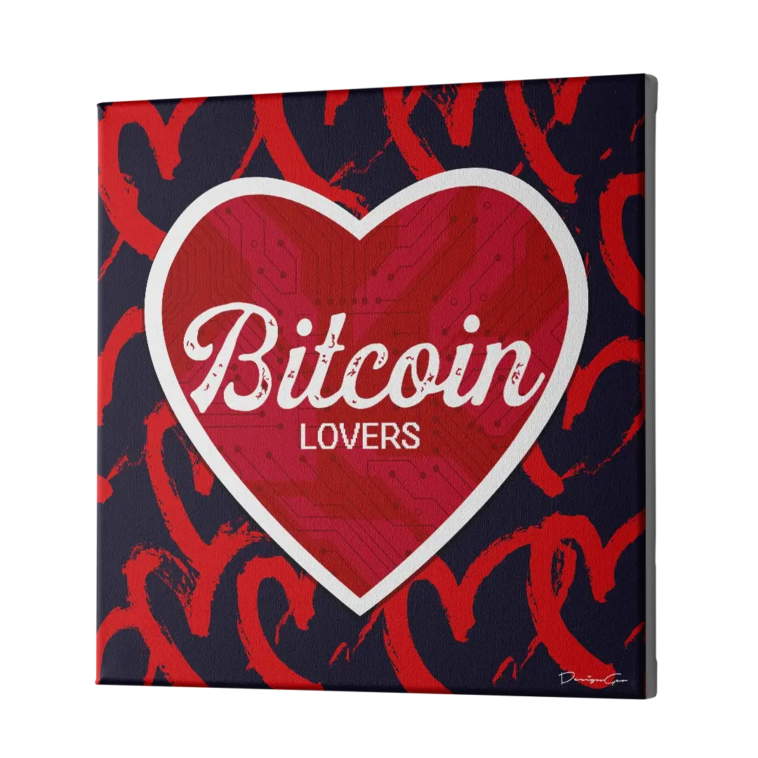 Bitcoin Lovers Canvas Wall Art