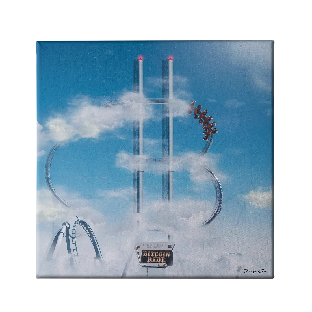 Bitcoin Roller Coaster Canvas Wall Art