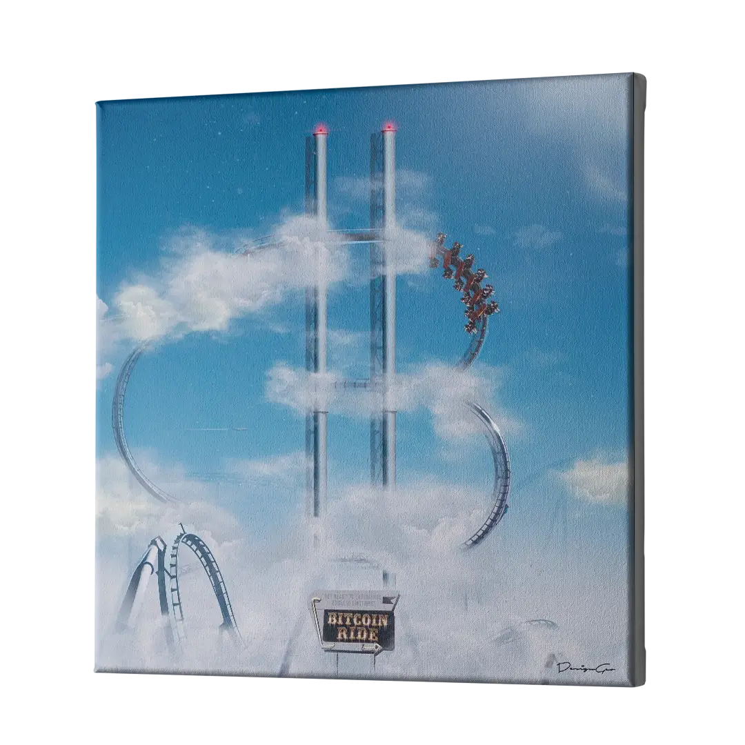 Bitcoin Roller Coaster Canvas Wall Art