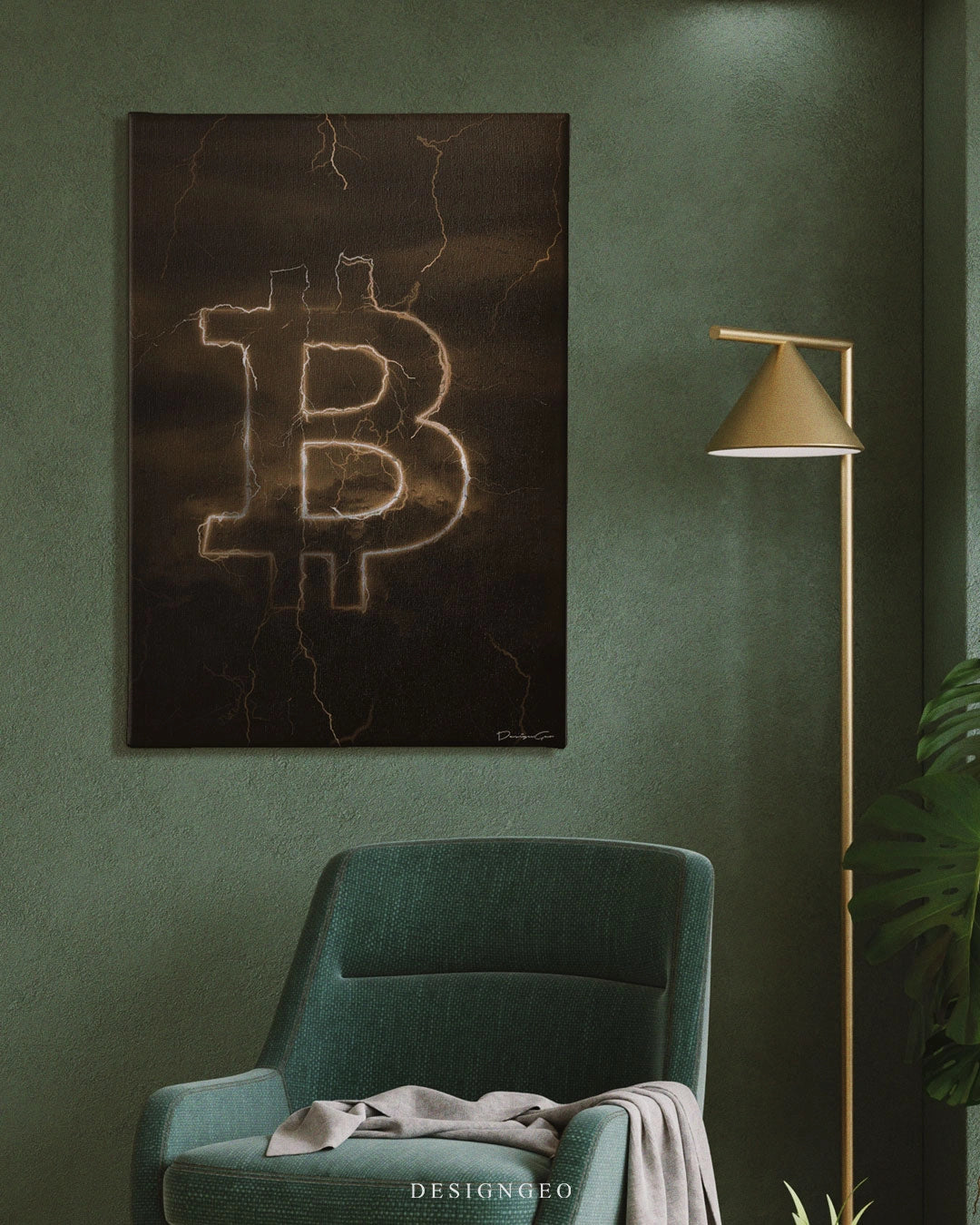 Bitcoin Storm Art