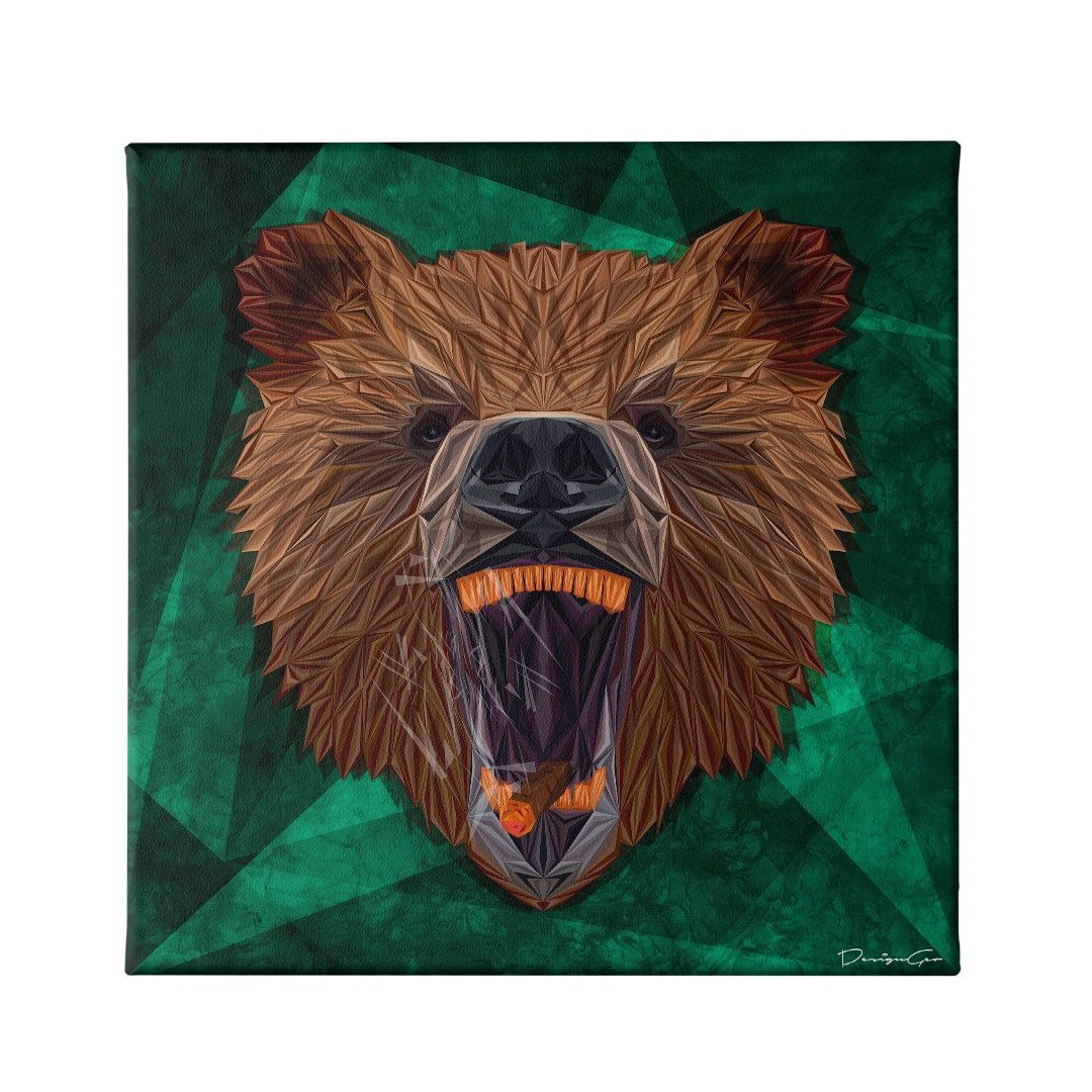 Boss Bear Canvas Wall Art