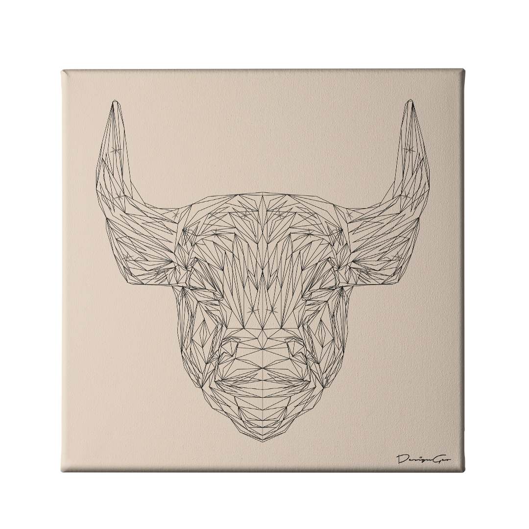 Bull Head Outline Art