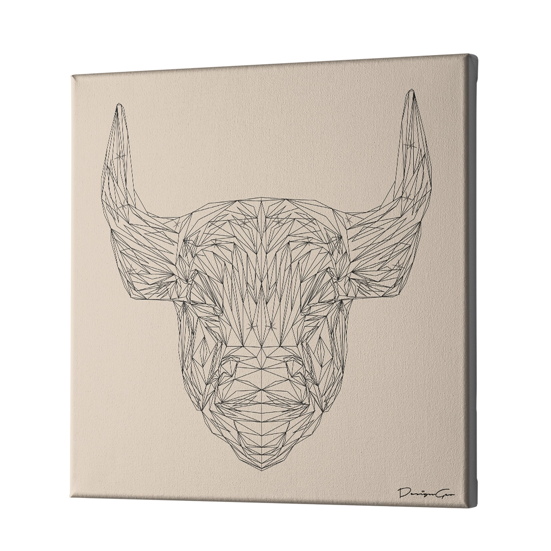 Bull Head Outline Art