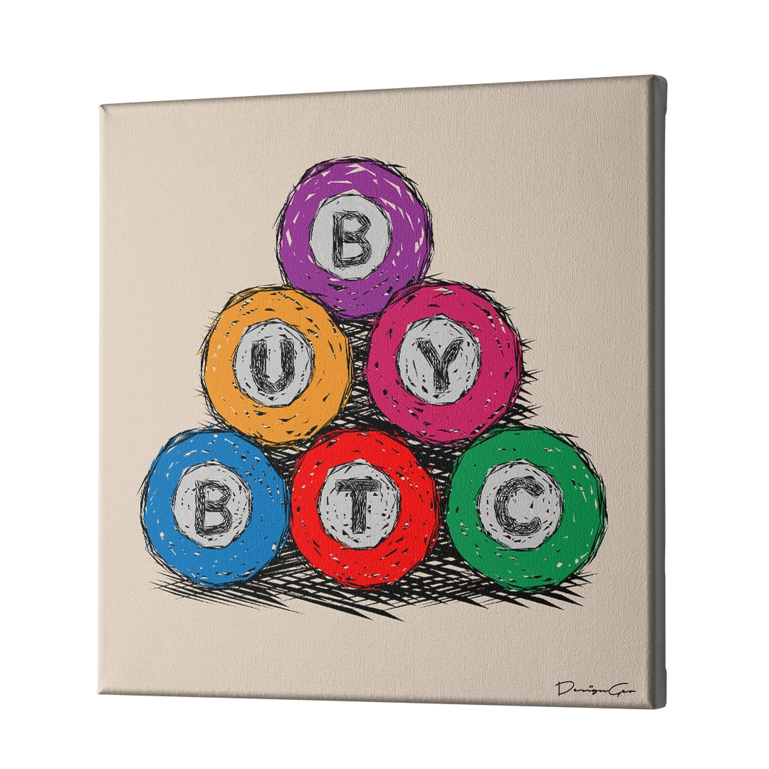 Buy BTC Outline Canvas Wall Art