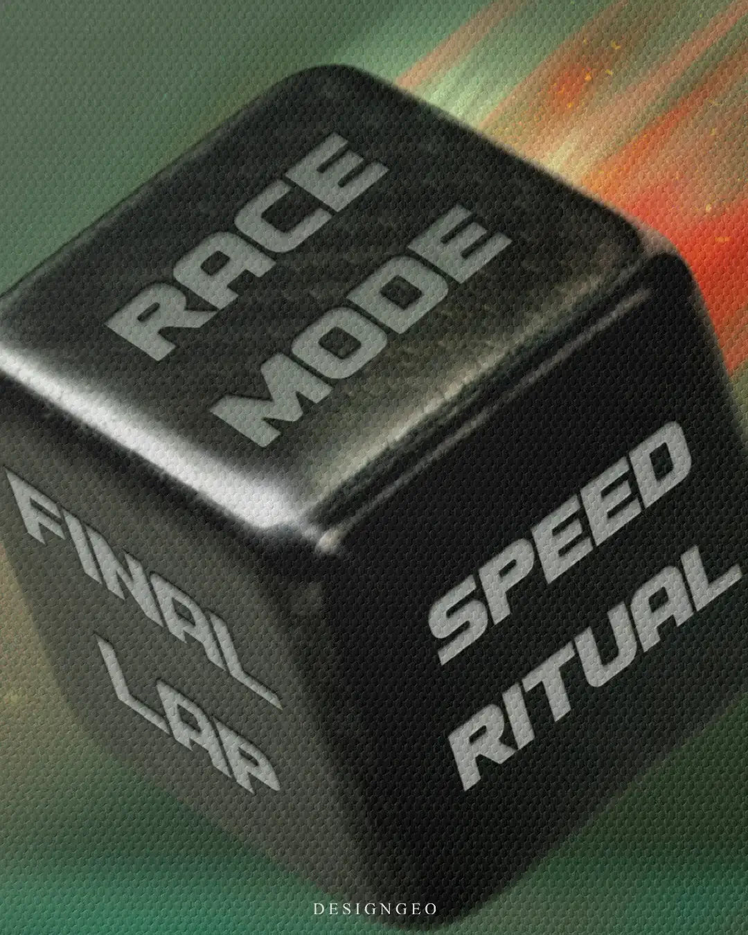 Detailed view of the "Carbon Roll" art, showcasing the realistic carbon fiber weave on the dice and the dynamic motion of the roll over a professional casino cloth
