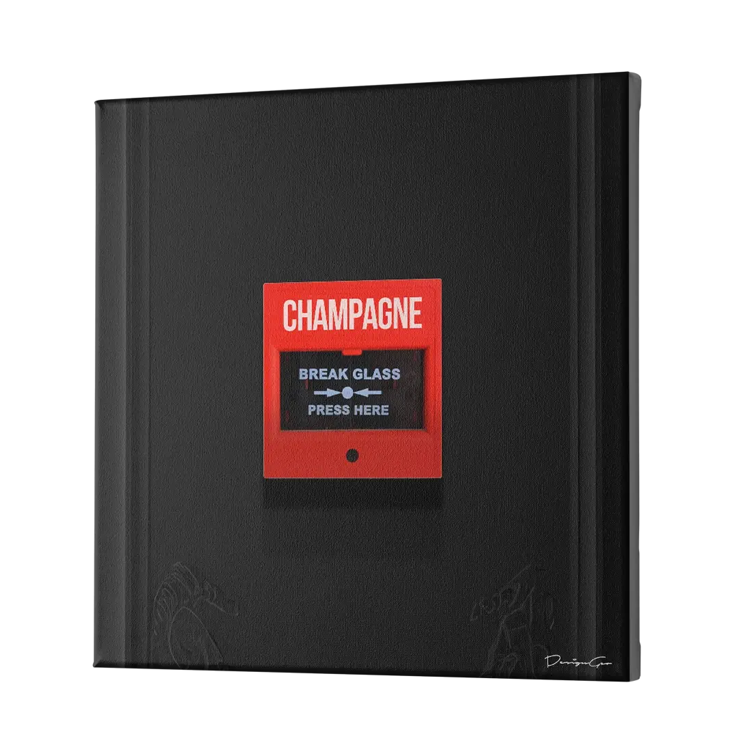 Champagne Emergency Canvas Wall Art