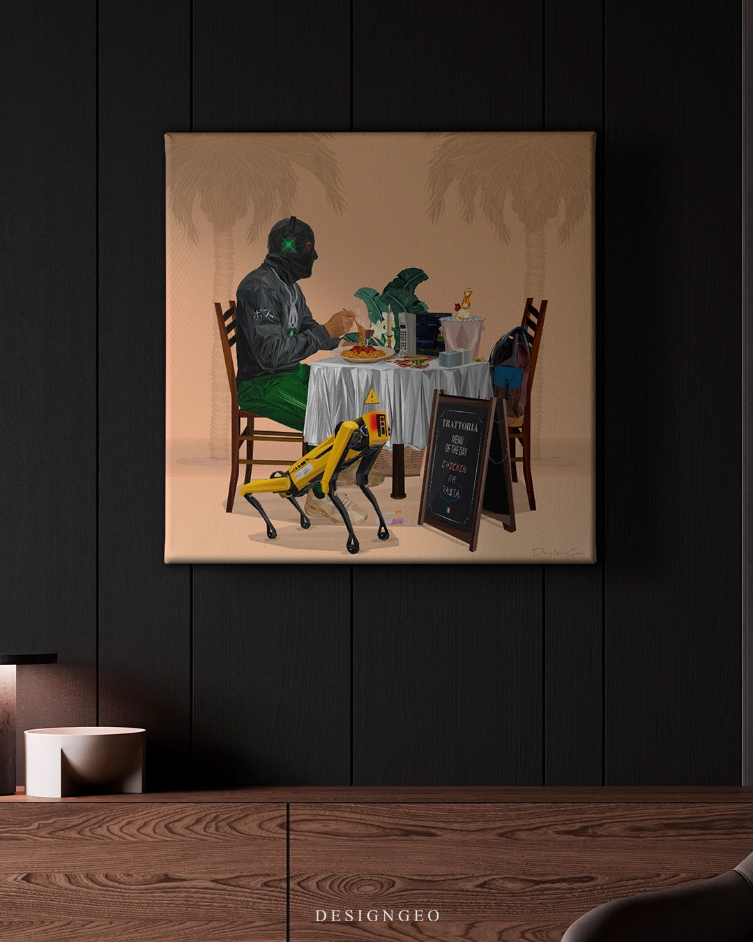 Chicken or Pasta Canvas Wall Art