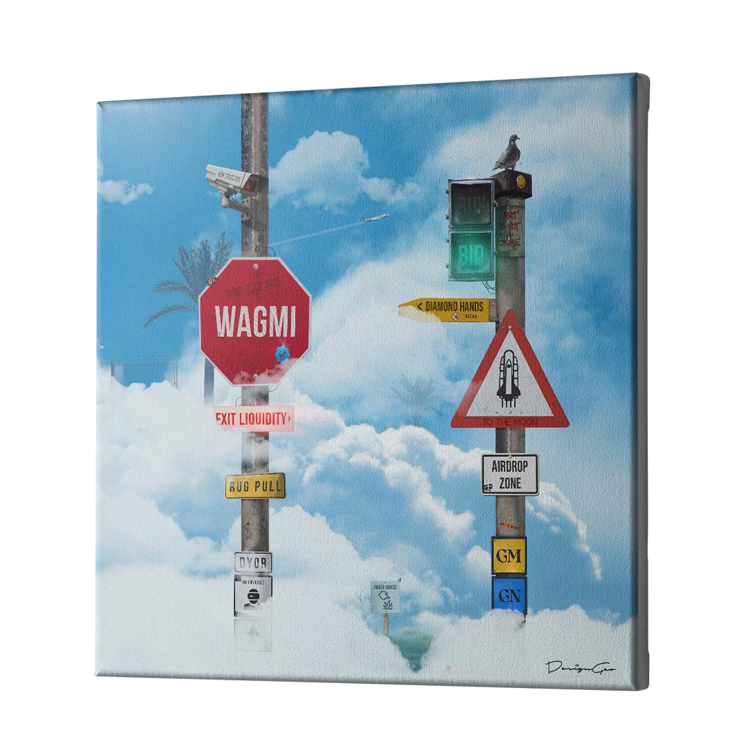 Crypto Signs Canvas Wall Art